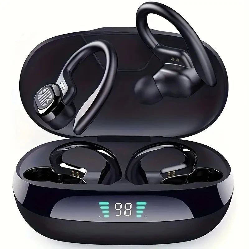 Auriculares deportivos Bluetooth SHUKE – HiFi 9D, gancho para la oreja, resistentes al agua