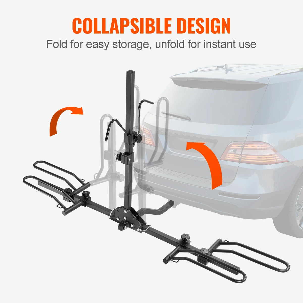 SucceBuy Fahrradträger für Anhängerkupplung – Plattform für 2 oder 4 Fahrräder, klappbar