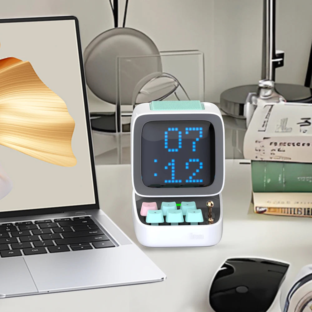 Haut-parleur Bluetooth de bureau Divoom Ditoo-Pro, haut-parleur portable pour enfants, horloge Lametric Time, pixel art, jeux rétro, réveil de chambre