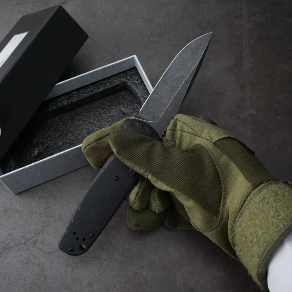 4300BK タクティカルフォールディングナイフ G10ハンドル・高硬度ブレード採用 - アウトドア・キャンプ・サバイバル用コンパクトEDCポケットナイフ