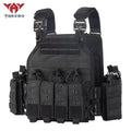 YAKEDA Gilet tactique extérieur en nylon 1000D à dégagement rapide avec système réglable et Molle pour la chasse et l'airsoft