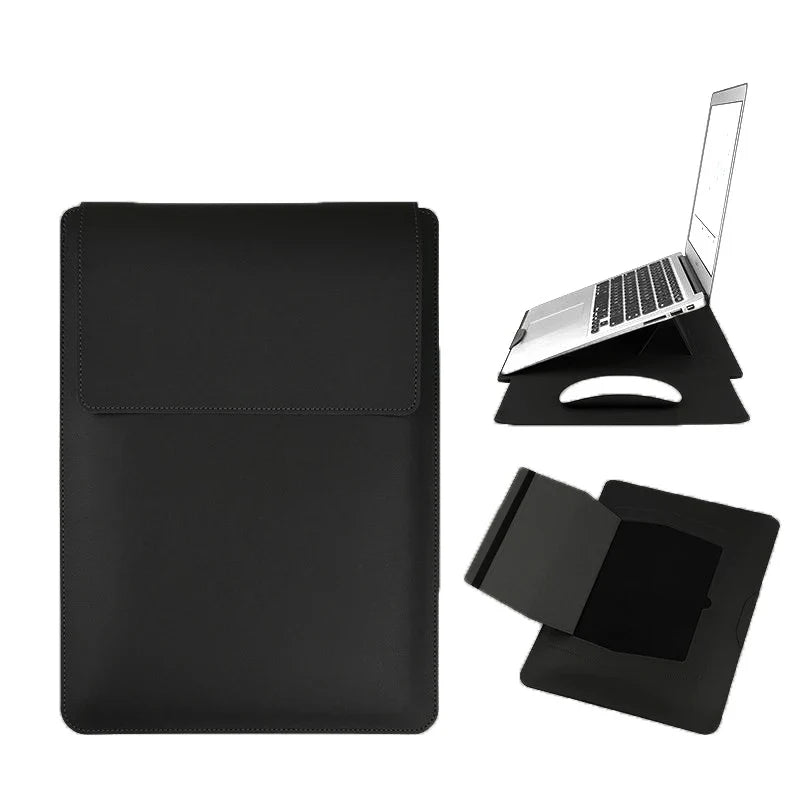 Funda de piel para portátil Dormin de 13,3"/15,6" con soporte ergonómico ajustable, diseño de velcro no magnético, estuche portátil para Mac, Dell y HP