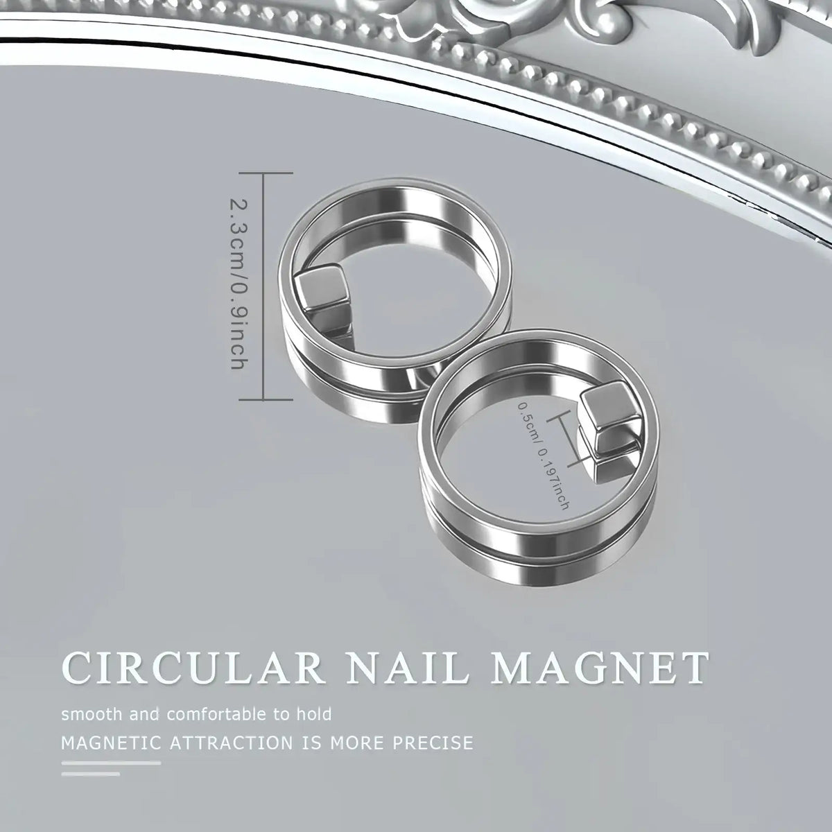 Bague Magnétique Creuse Outil Œil de Chat Trou Noir Professionnel Conception Œil-de-Chat Accessoire de Manucure DIY