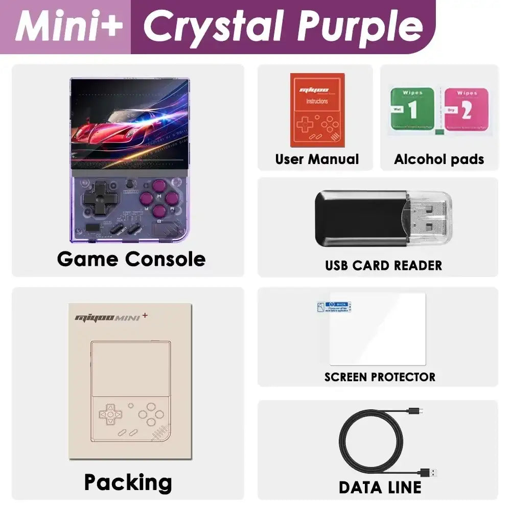 MIYOO Mini Plus tragbare Retro-Handheld-Spielkonsole V2 Mini+ mit IPS-Bildschirm, klassische Videospielkonsole mit Linux-System, Geschenk für Kinder