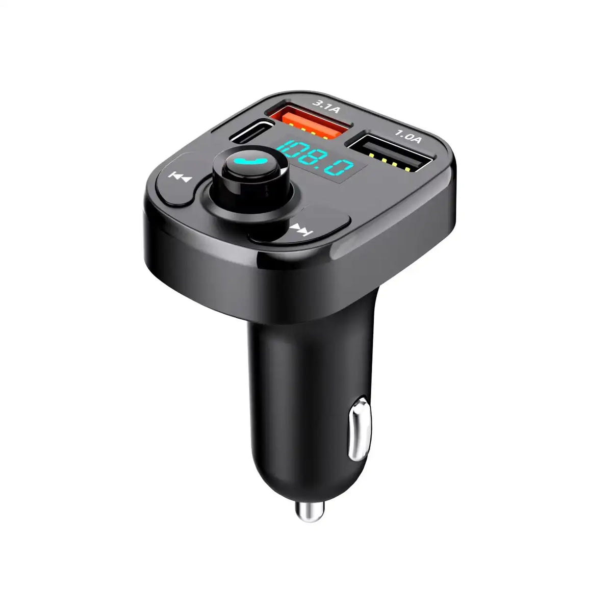 MP3-Player fürs Auto, Dual-USB-Schnellladegerät, FM-Transmitter, Bluetooth-kompatibel 5.0, Freisprecheinrichtung, Kfz-Kit, USB-Stick-Anschluss, Kfz-Kit
