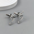 Unique 18K stainless steel gold-plated cufflinks: high-pitched clef design, fashionable lapel pin, gift for friends