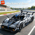 KAVOWORLD Set de construcción de coche de carreras a escala 1:8, modelo STEM de bricolaje de 3526 piezas con motor y alerón de pista