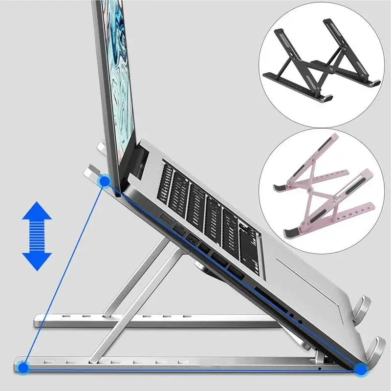 Soporte para portátil, base refrigerante, soporte ajustable y portátil para ordenador, portátil y tableta