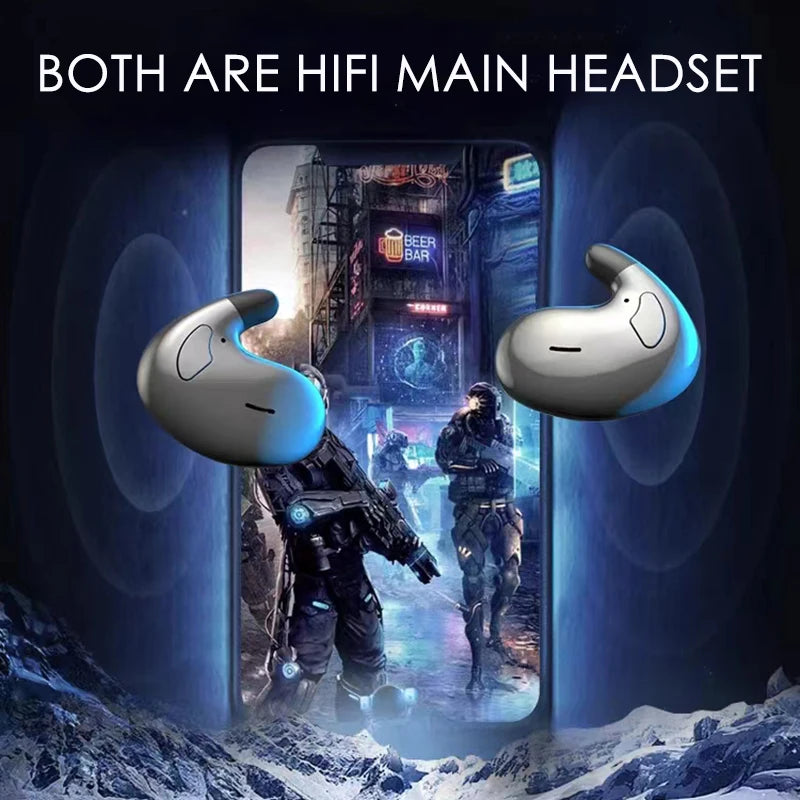 Ultra-Thin Sleep Bluetooth Headphones – Invisible In-Ear, BT5.3