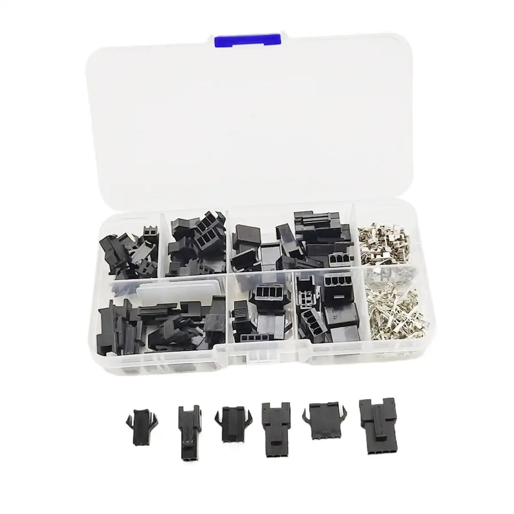 1Box JST ZH PH XH MX Connector Kit - 1.25/1.5/2.0/2.54mm Male Female Housing & Crimp Terminal for DIY Electronics