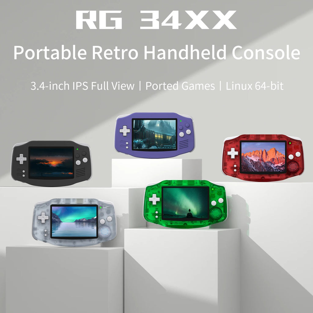 RG34XX Retro Handheld Game Console 3.4" IPS, WiFi, BT