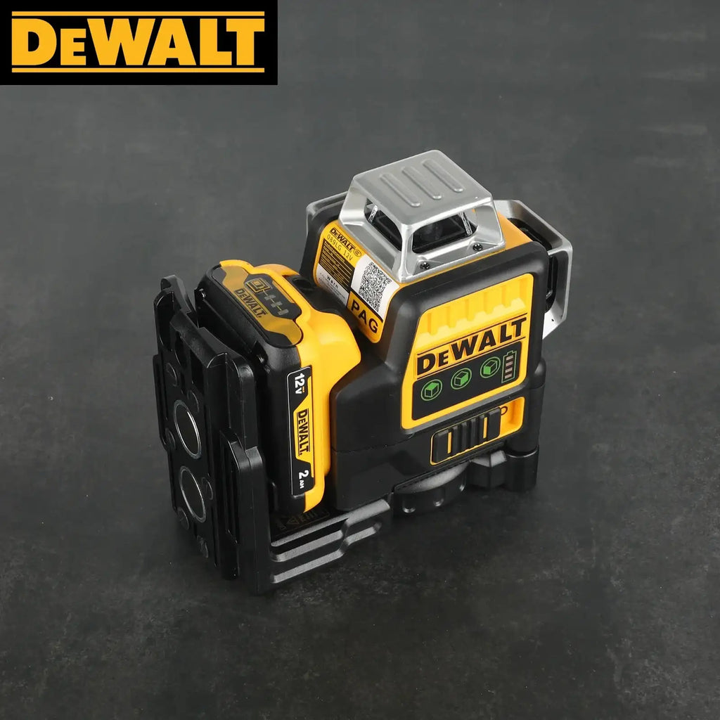 Niveau laser lignes vertes DEWALT DW089LG 12V MAX, 3 x 360°, 3 plans, faisceaux horizontaux et verticaux autonivelants pour aménagement intérieur/extérieur