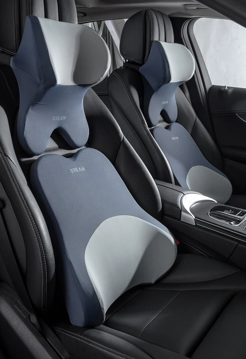 Car Lumbar Support Headrest Neck Pillow Support Universal Soft Neck Pillows Cushion Car Memory Foam Lumbar Pillow Back Support