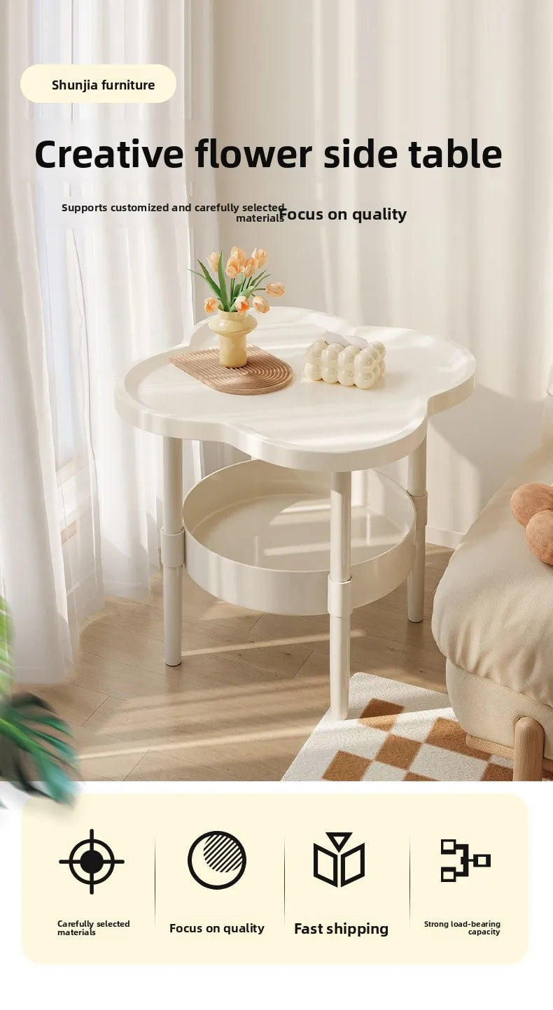 Bedroom Bedside Table, Small Coffee Table, Modern, Simple and Durable Small Coffee Table