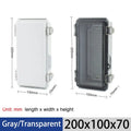 Boîtier de jonction étanche IP67 avec couvercle transparent, en plastique ABS, pour distribution électrique extérieure, boîtier d'instrument électronique