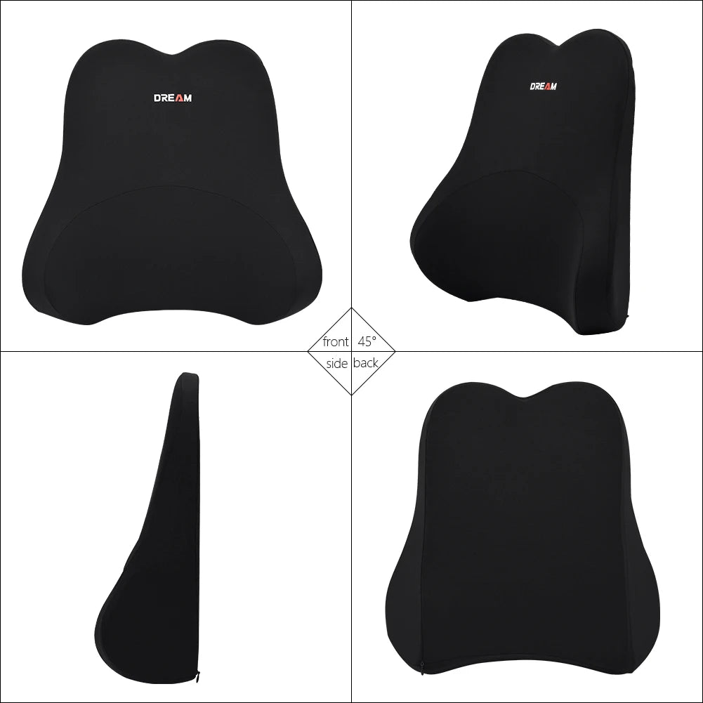 Car Lumbar Support Headrest Neck Pillow Support Universal Soft Neck Pillows Cushion Car Memory Foam Lumbar Pillow Back Support