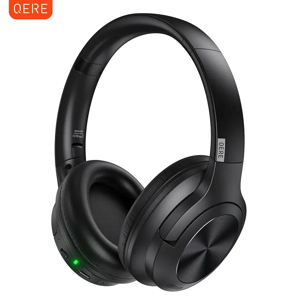QERE E80 ワイヤレスヘッドホン Bluetooth 5.3 ANCノイズキャンセリング ハイレゾ音源 オーバーイヤー型 70時間再生 40mmドライバー 2.4G対応