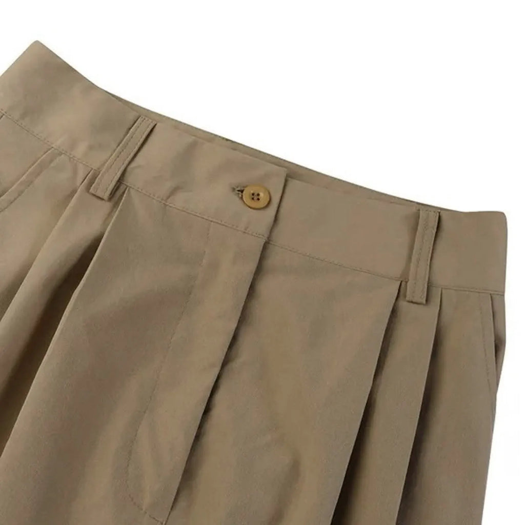 Pantalones holgados y cómodos con bolsillos para mujer, pantalones elegantes de pierna ancha para fiesta, pantalones de tiro alto para mujer fina