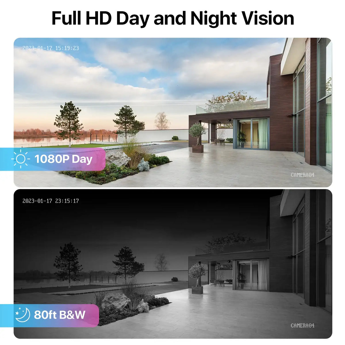 ZOSI 1080P HD TVI Security Cameras – 4-Pack Outdoor Bullet