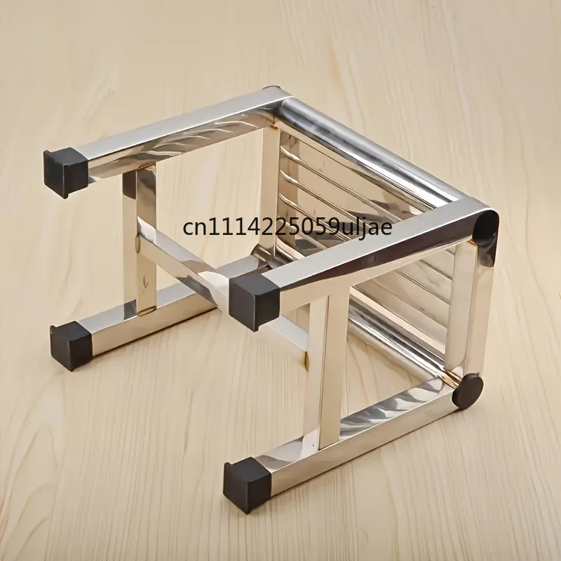 Multi Functional Stainless Steel Stool - Durable Thick & Sturdy Stool, Ideal for Living Room, Bathroom, Kitchen, Corridors