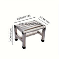 Multi Functional Stainless Steel Stool - Durable Thick & Sturdy Stool, Ideal for Living Room, Bathroom, Kitchen, Corridors