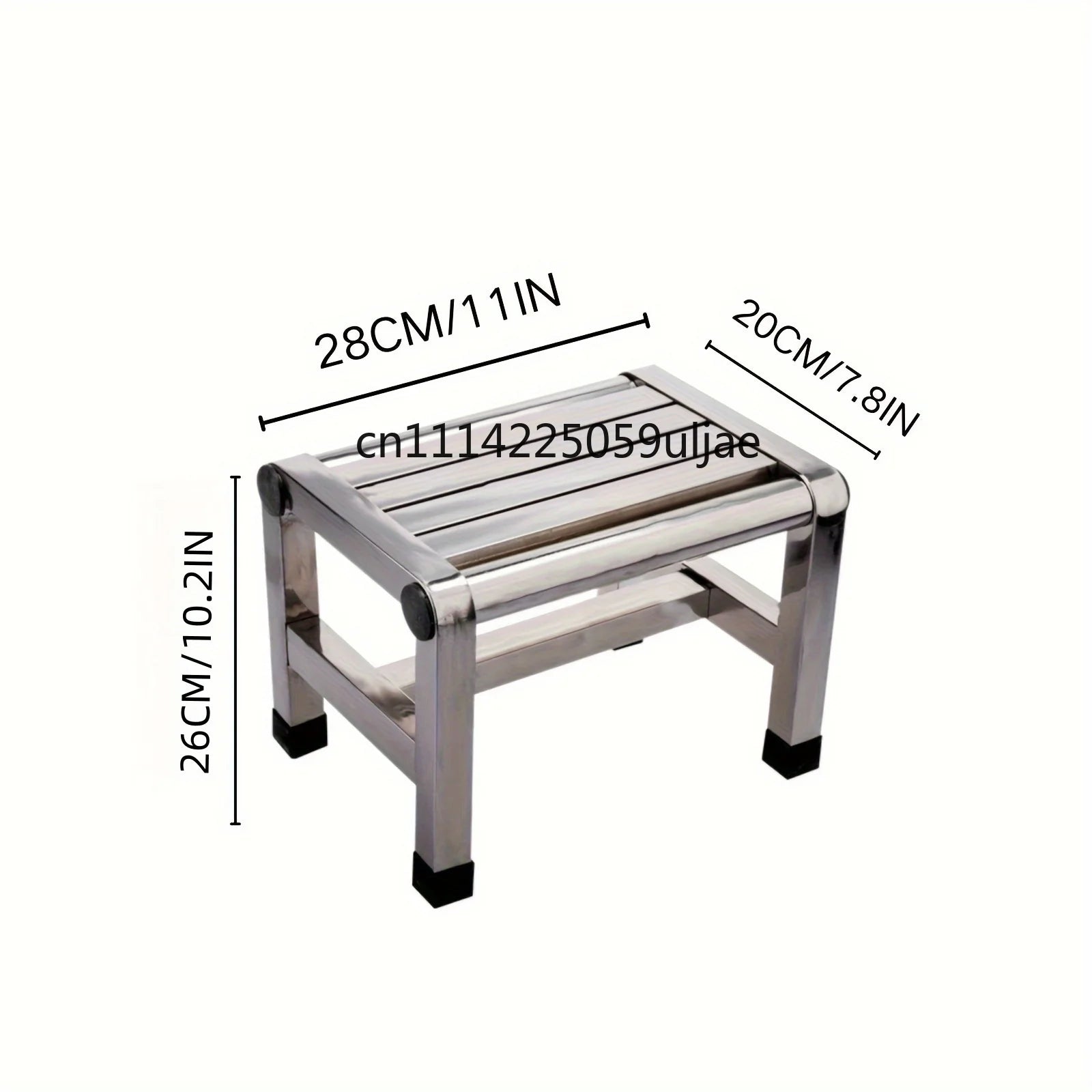 Multi Functional Stainless Steel Stool - Durable Thick & Sturdy Stool, Ideal for Living Room, Bathroom, Kitchen, Corridors