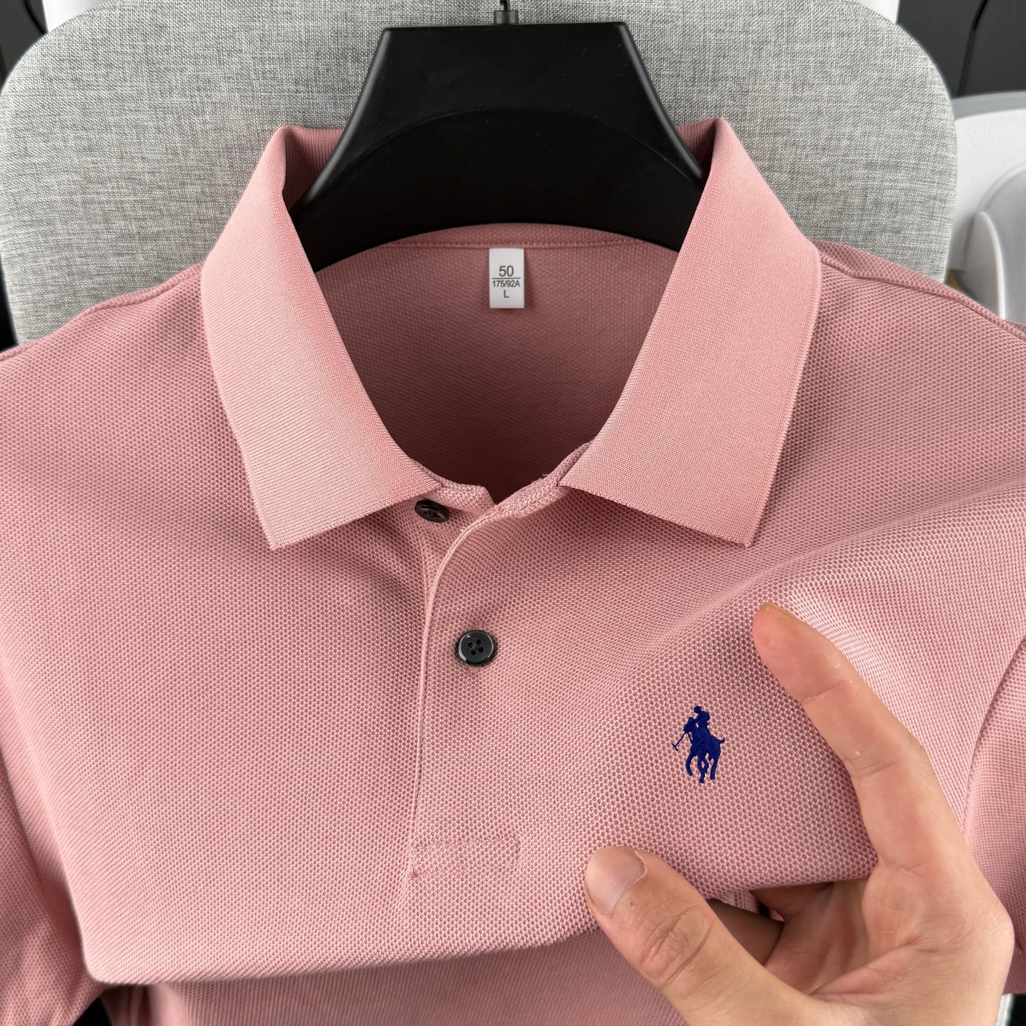 Polo à manches courtes pour homme 100 % coton pur, marque de luxe, été 2026, broderie poney, t-shirt décontracté de golf