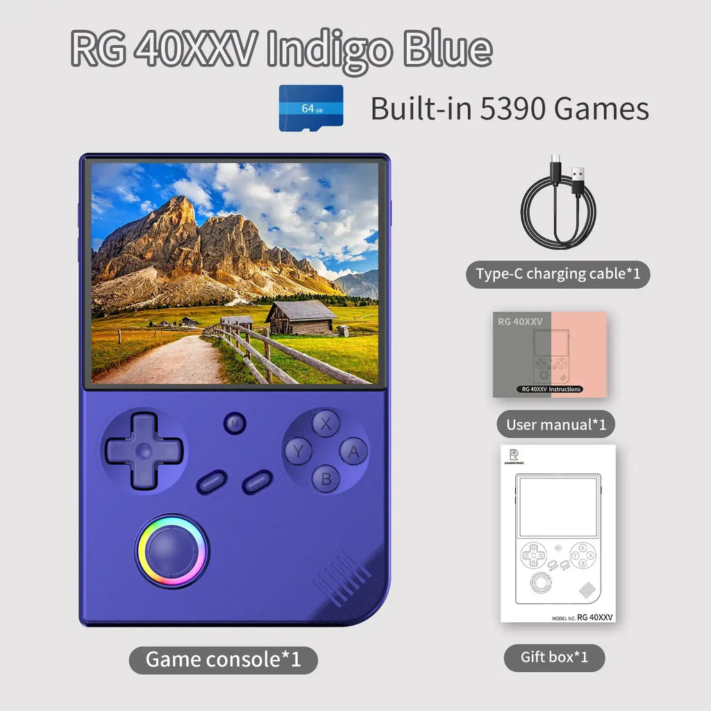 Console de jeu portable rétro ANBERNIC RG40XXV Écran IPS 4,0'' Linux 64 bits Manette RGB Prise en charge WiFi Bluetooth Sortie HDMI