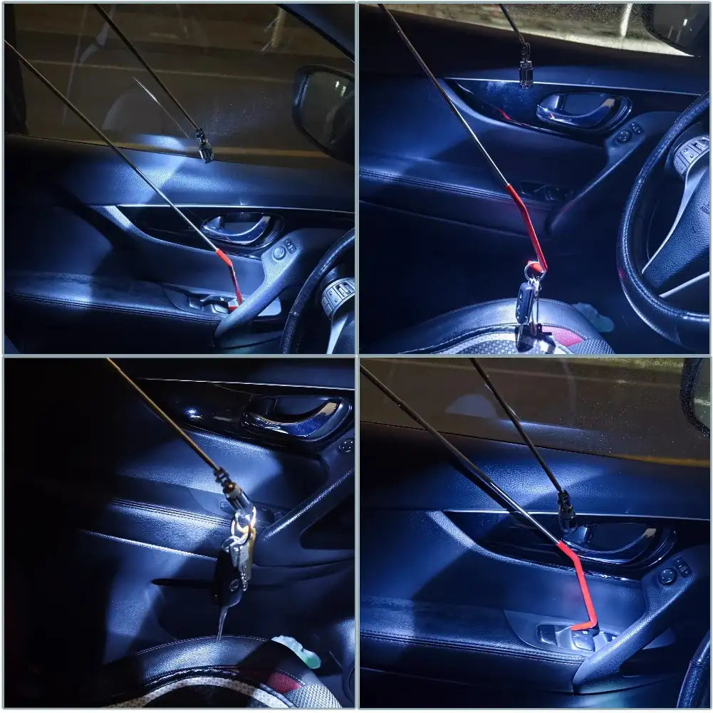 26PCS Car Door Tool Kit Air Wedge Pump Emergency Car Open Unlock Tool Auto Window Door Open Fixing Gripper Tools Long Reach Grabber Hooking Key Lost Hand Tools With Carrying Bag