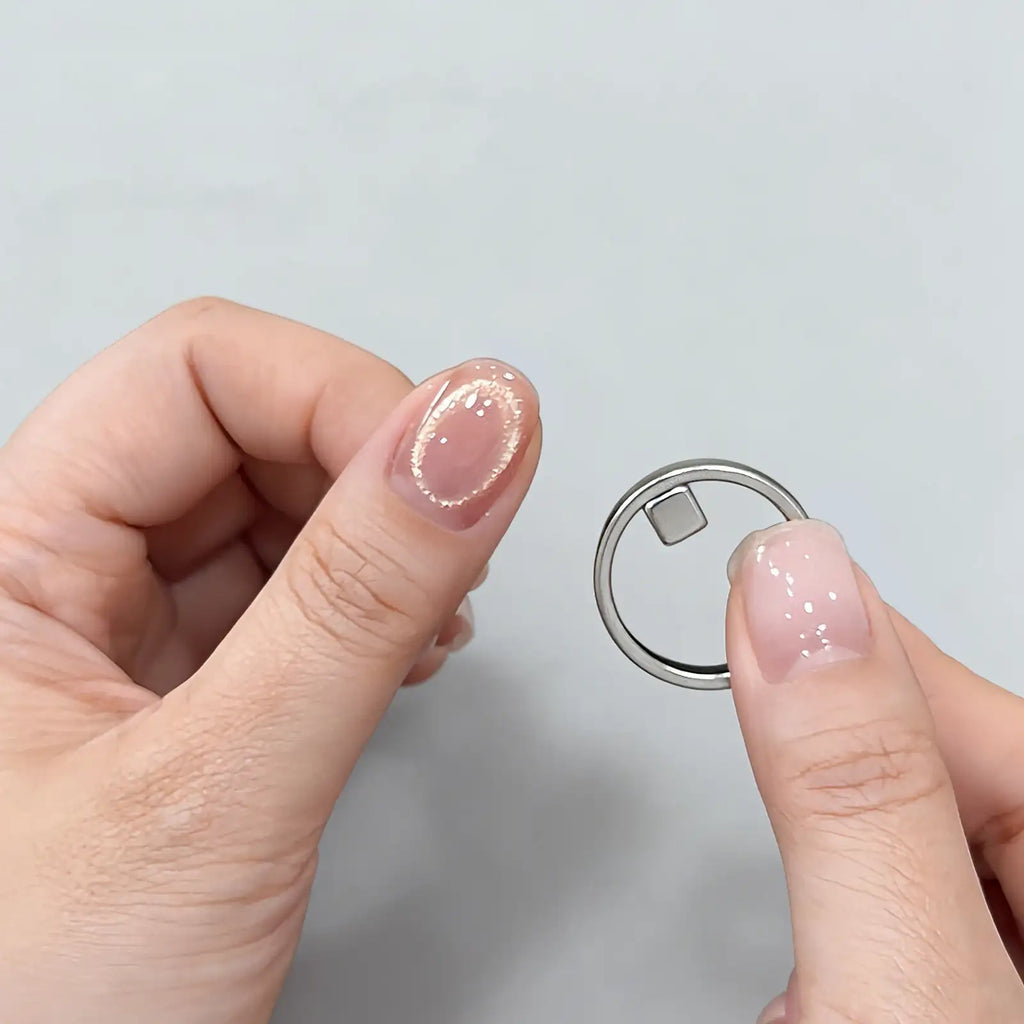 Bague Magnétique Creuse Outil Œil de Chat Trou Noir Professionnel Conception Œil-de-Chat Accessoire de Manucure DIY