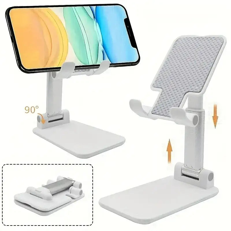 Folding Adjustable Phone and Tablet Holder, Portable Desktop Stand
