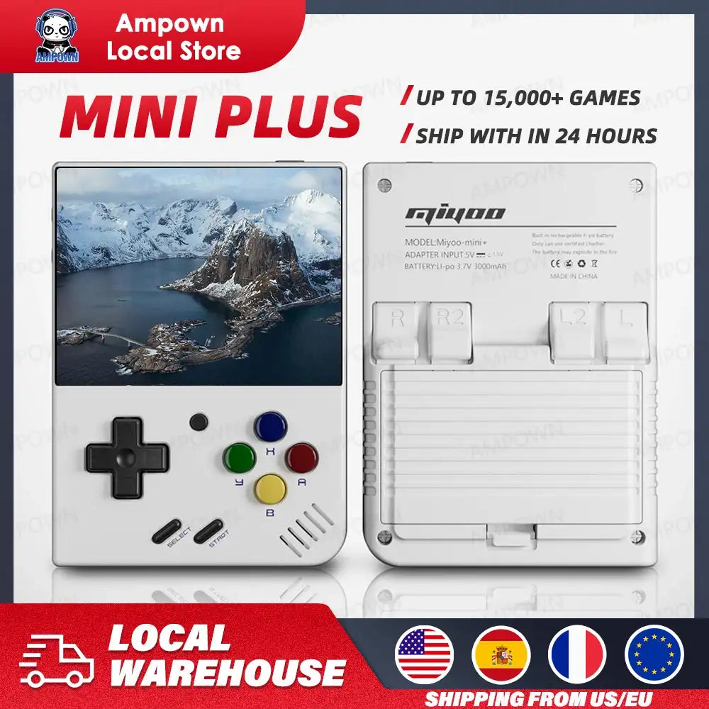 MIYOO Mini Plus tragbare Retro-Handheld-Spielkonsole V2 Mini+ mit IPS-Bildschirm, klassische Videospielkonsole mit Linux-System, Geschenk für Kinder