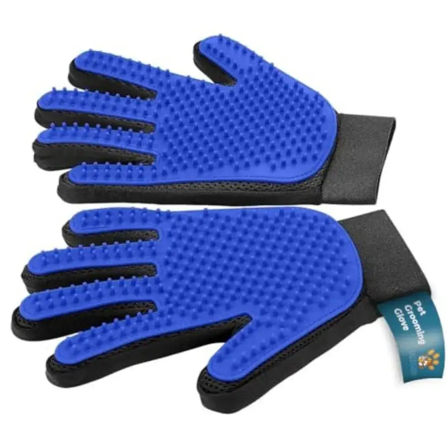 Gants de toilettage pour animaux de compagnie Gants de toilettage efficaces pour chiens et chats Mitaine de toilettage et de massage 2-en-1 pour le bain, le lavage et le séchage