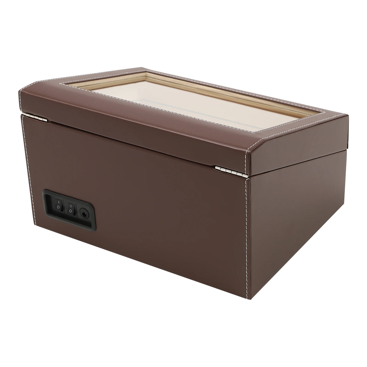 Caja para relojes automáticos de 4+6 espacios – Estuche expositor de joyería en piel sintética