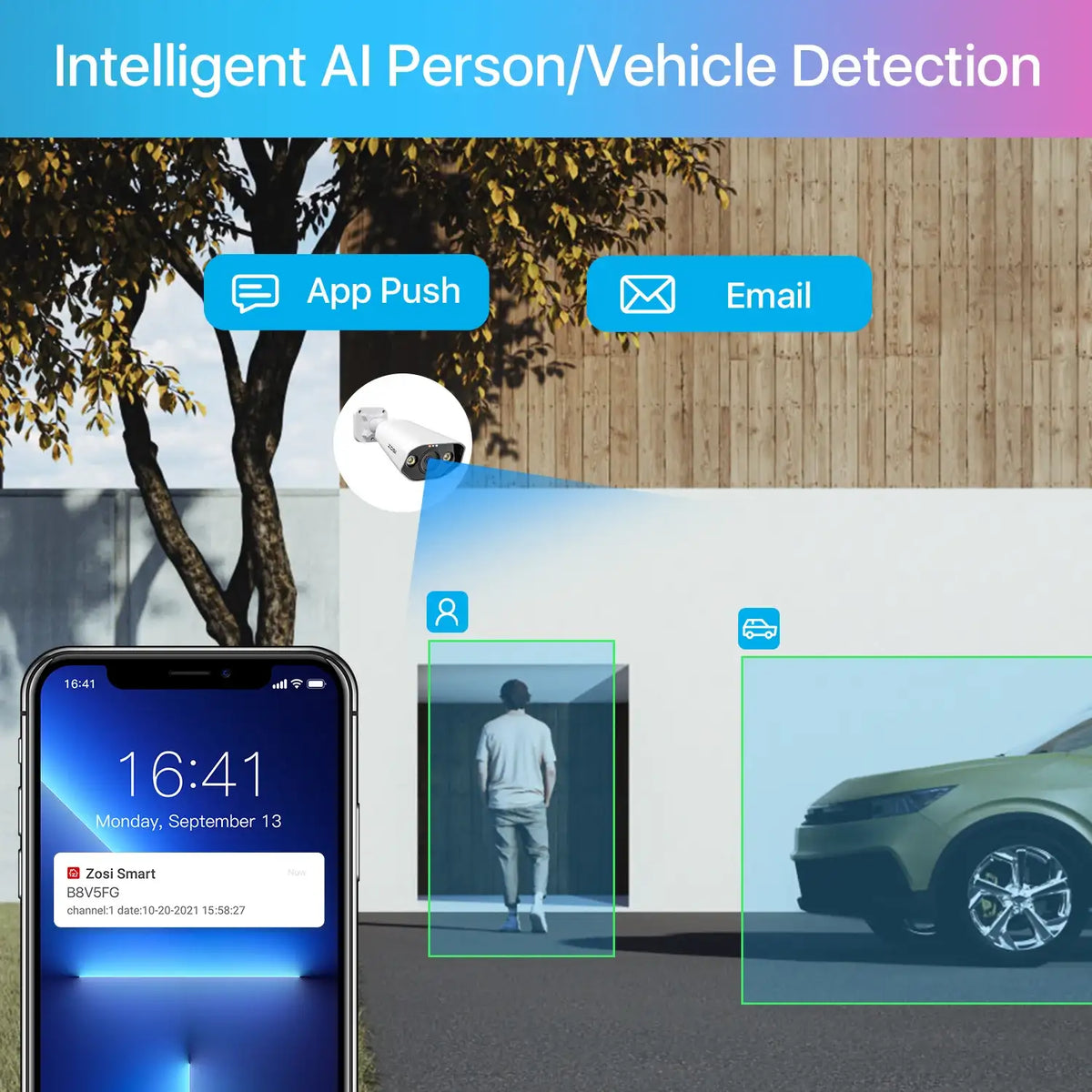 ZOSI 8CH 4K POE Security System – AI Starlight Night Vision