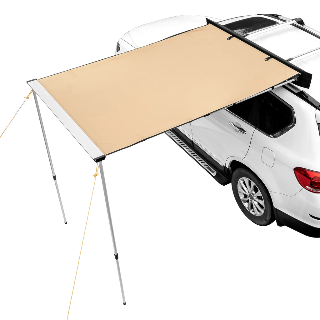 Toldo para vehículo SucceBuy, toldo lateral retráctil para coche, toldo para coche con bolsa de almacenamiento impermeable, adecuado para camiones, SUV, furgonetas y cámpers
