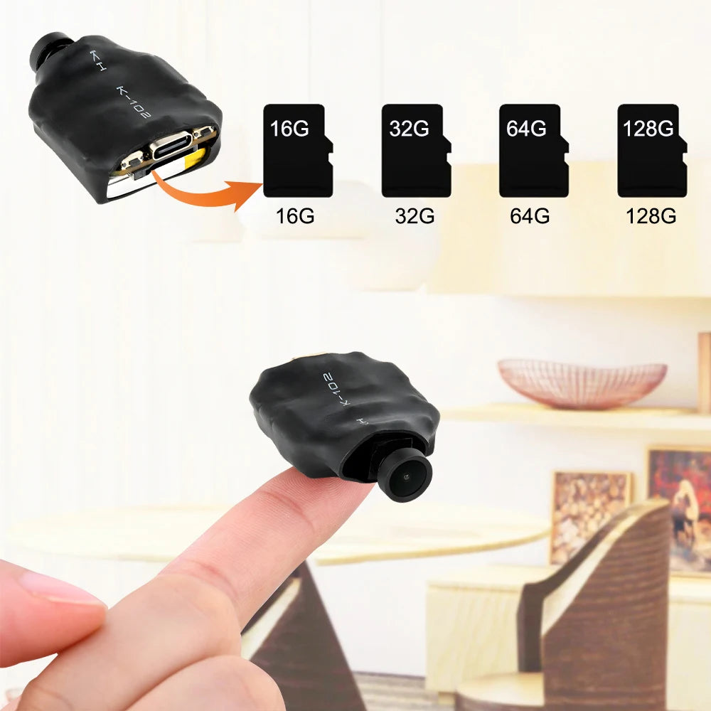 4K HD Mini Camera Wireless WIFI Camera Supports 5X zoom, motion detection, remote viewing,120° Live Streaming nanny DIY camera