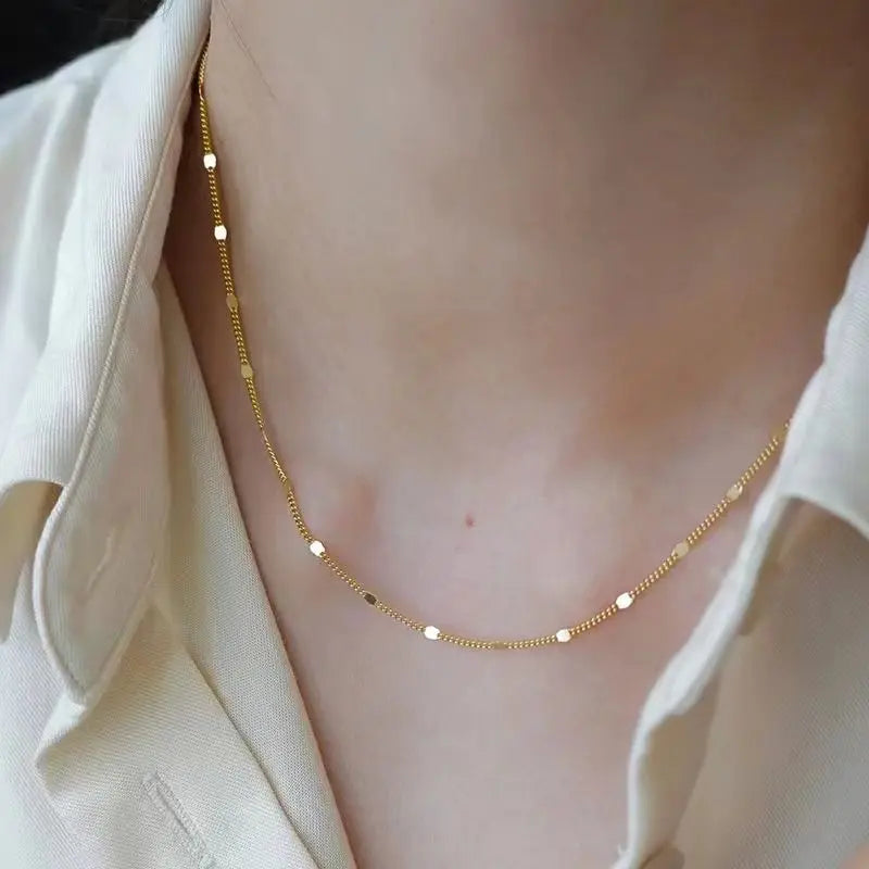 Jkeli vrai collier en argent 925 pour femmes, collier ras du cou en argent sterling, collier chaîne scintillante, bijoux en argent