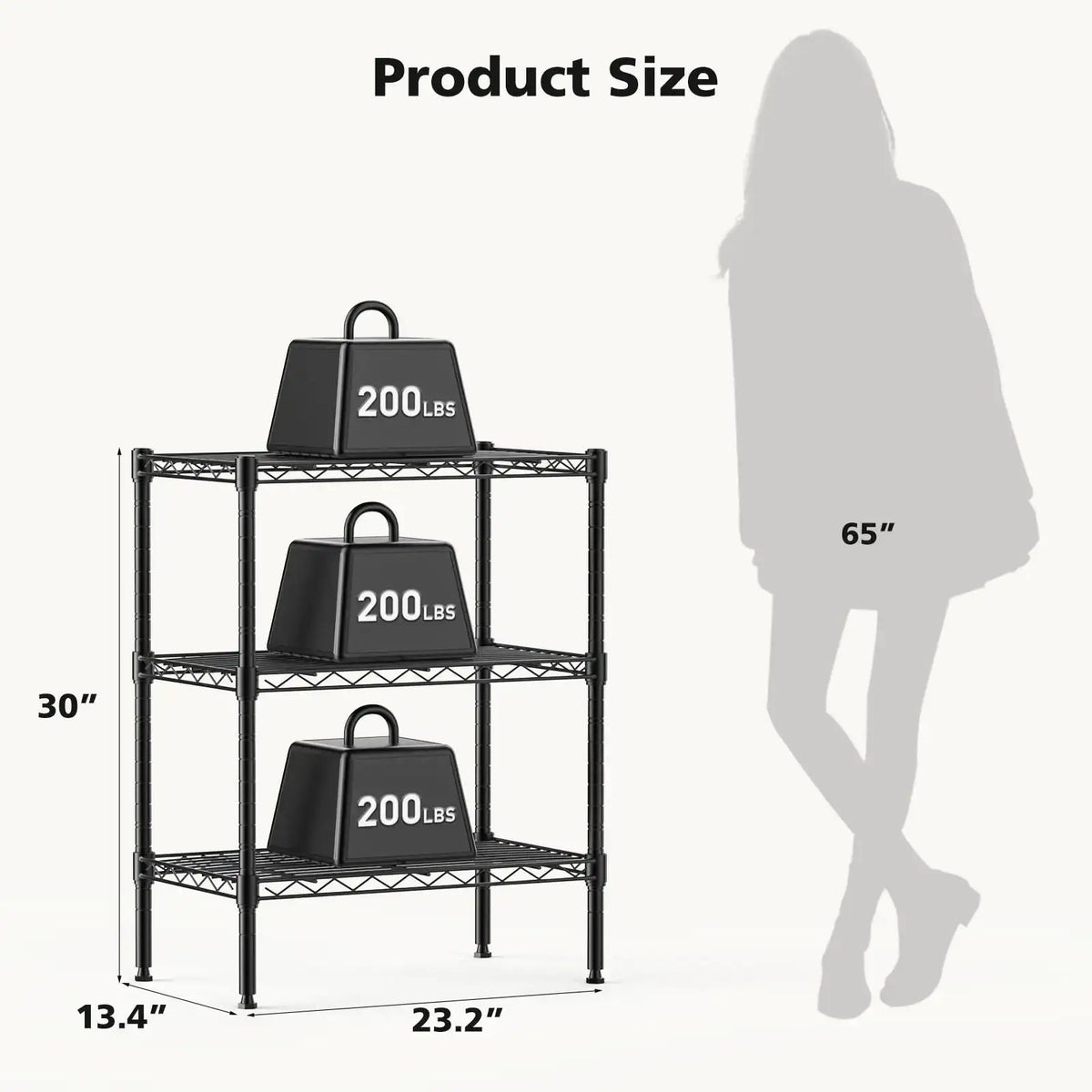 JHK 3-5 Tier Metal Wire Storage Shelves Adjustable Storage Racks Heavy Duty Standing Shelf Organizer for Living Room and Kitchen