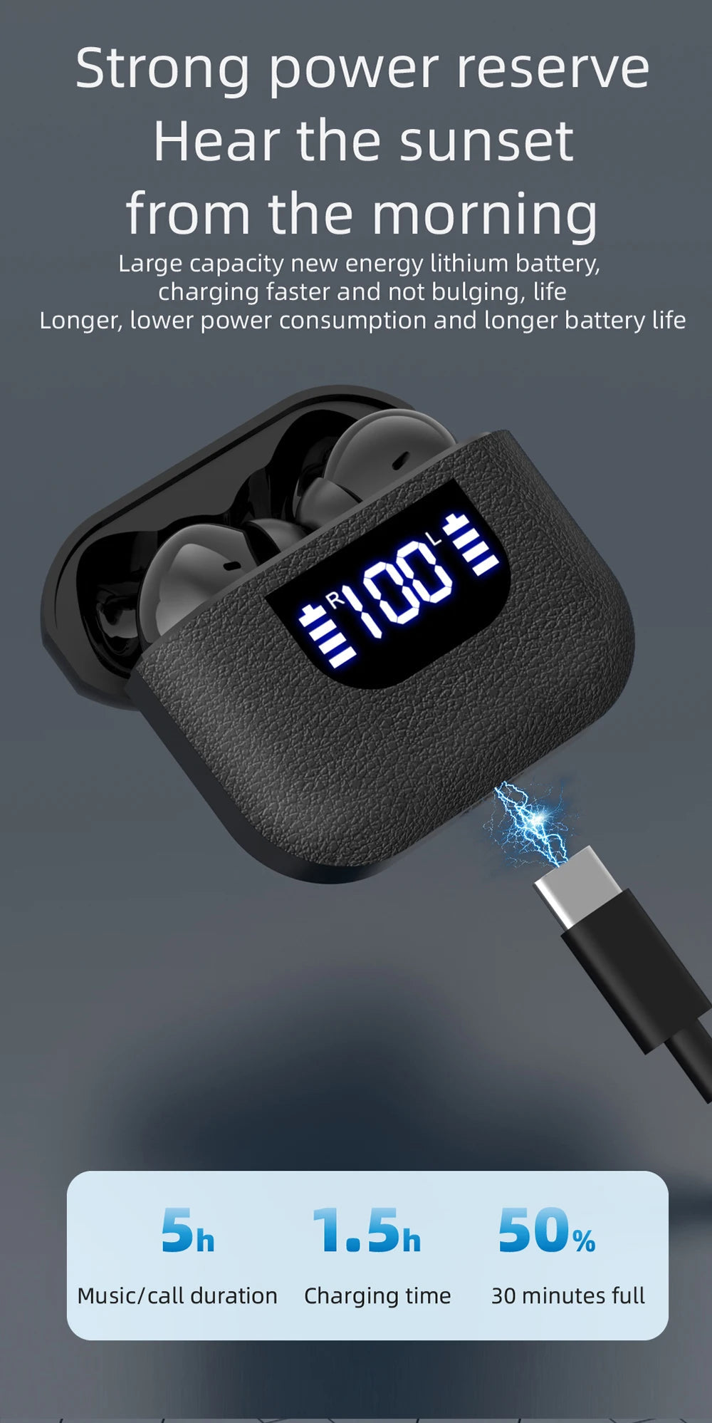 K07 Wireless Earphones Bluetooth Active Noice Cancellation Wireless Green Sir Loin