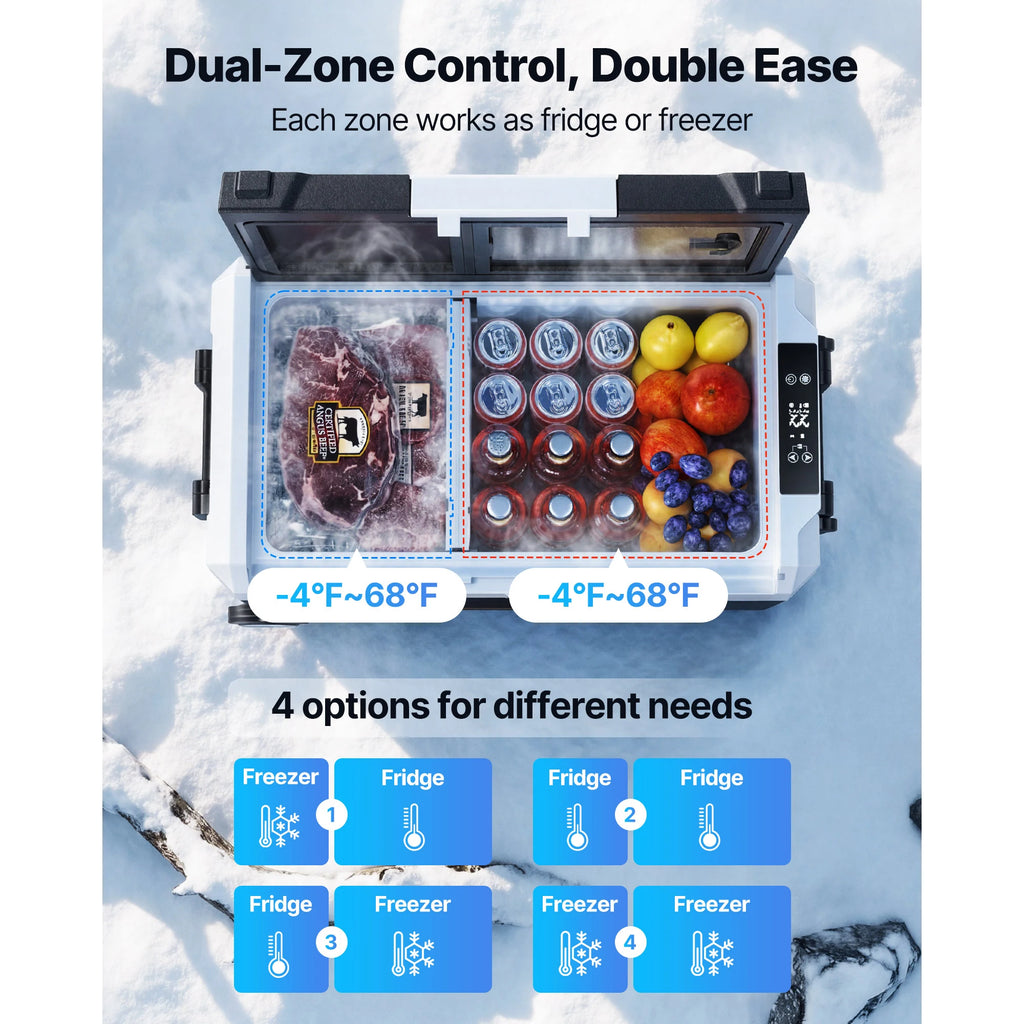 SucceBuy Car Fridge – 35L to 55L Foldable, Wheeled, App Control