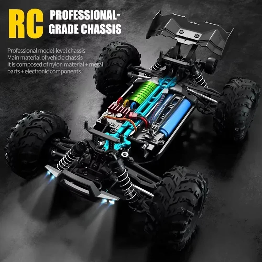 Coche RC 4WD SCY 1:16 – Alta velocidad de 70 km/h con luces LED