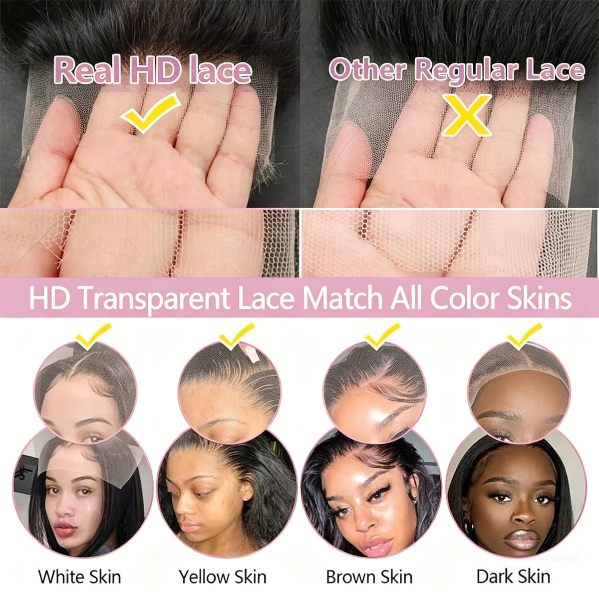 Brazilian Body Wave Human Hair Wig with HD Lace