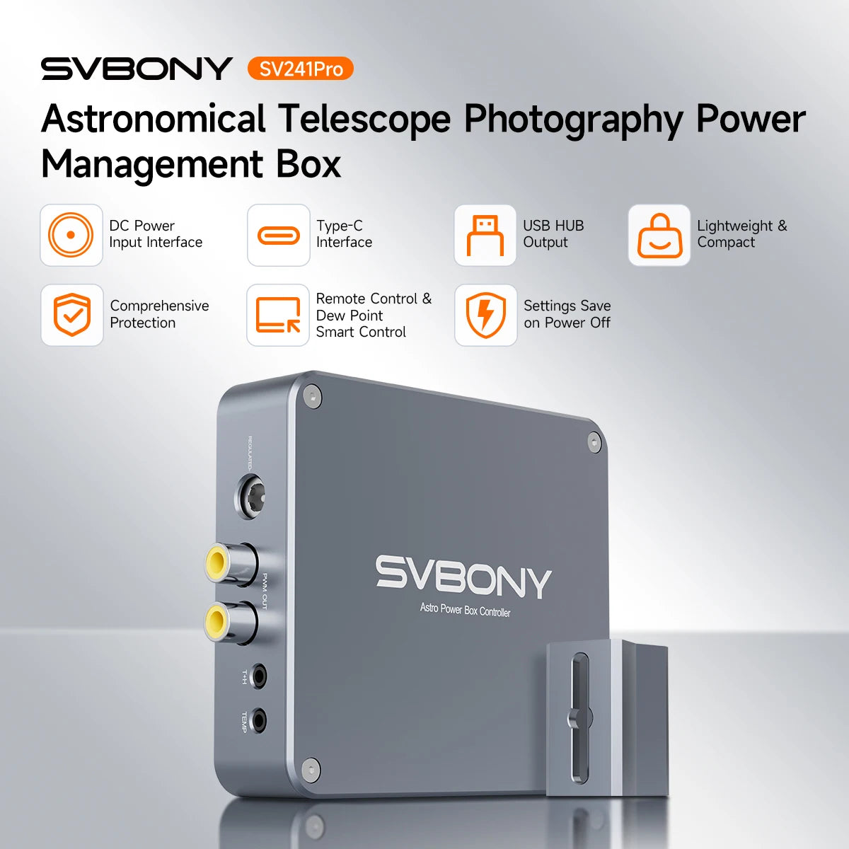 Svbony SV241 Pro Astro-Stromcontroller – USB3.0, ASCOM