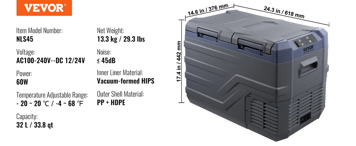SucceBuy Tragbarer Auto-Kühlschrank – 8L-75L, Doppelzone, Bluetooth