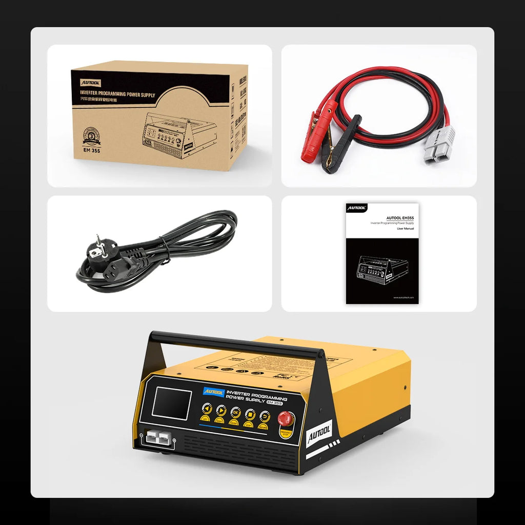 AUTOOL EM355 Car Programming Power Supply & Charger