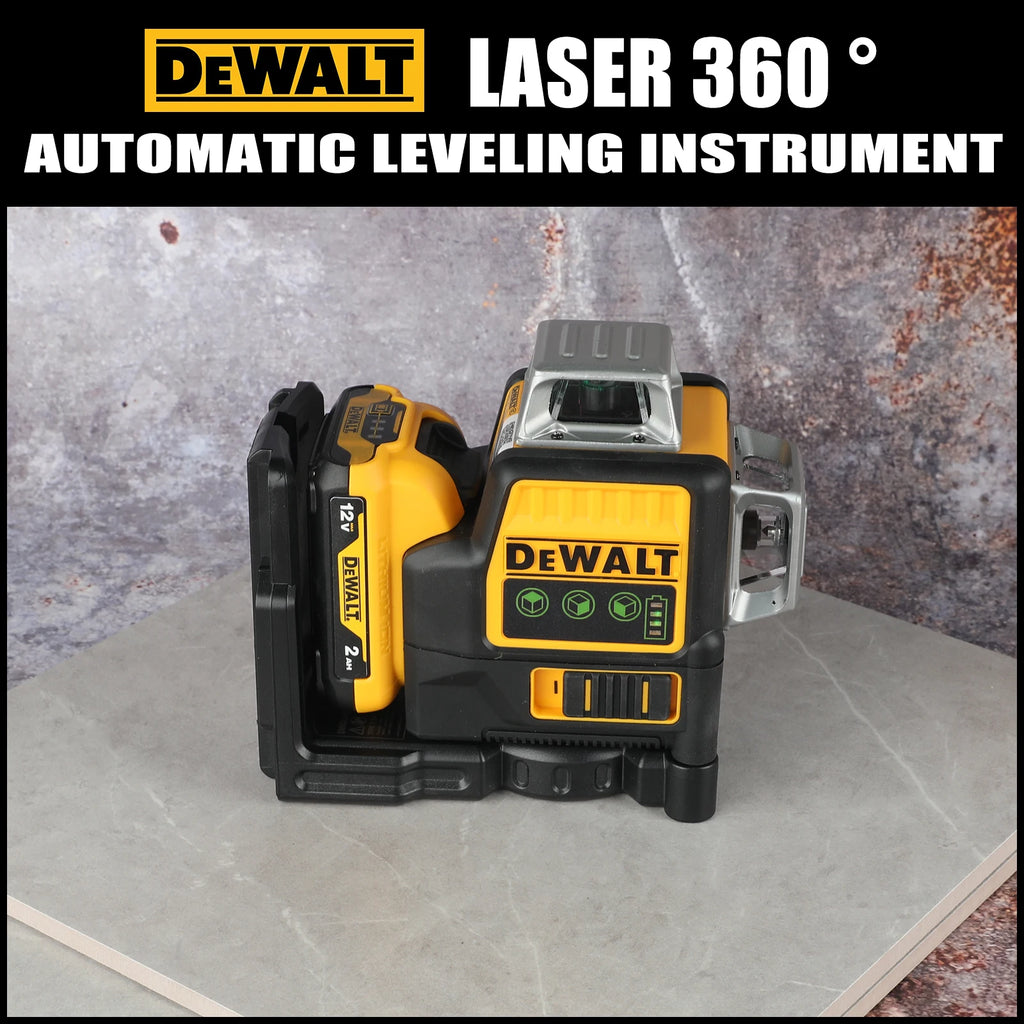 Nivel láser verde Dewalt DW089LG 12V 2026, 12 líneas, 3 lados, 360° vertical y horizontal para proyectos en interiores y exteriores, litio