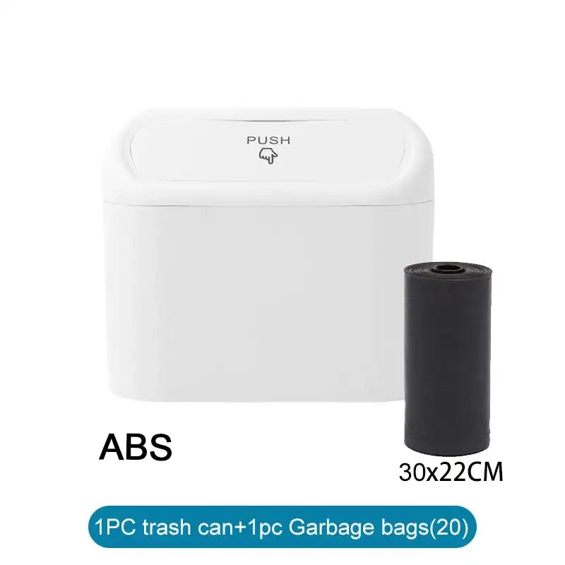 Car Trash Can (with Lid) Contains 60 (300) Garbage Bags, Small Car Trash Can, Leak-proof Mini Car Accessories
