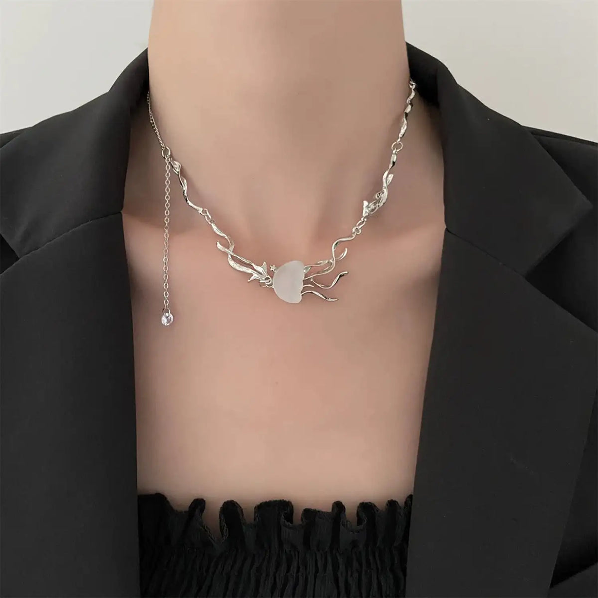 Zircon Spider Necklace New Multi Layer Design Punk Exaggerated Exquisite Gothic Style Clavicle Chain Men's Women's Party Jewelry