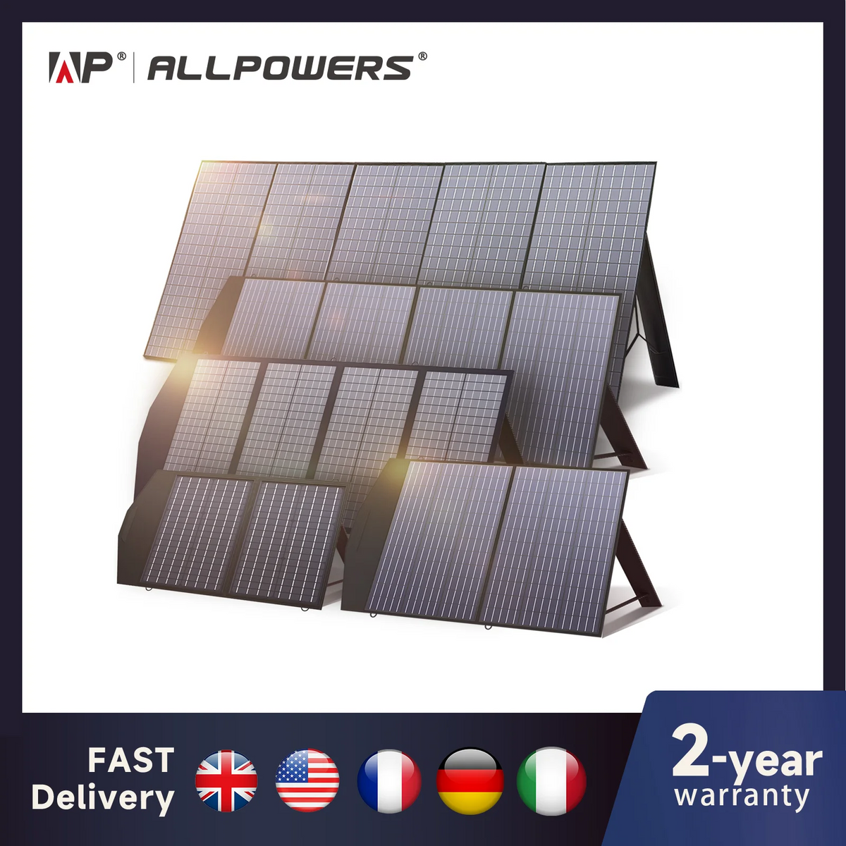 ALLPOWERS Foldable Solar Panel – 60W to 400W, Waterproof
